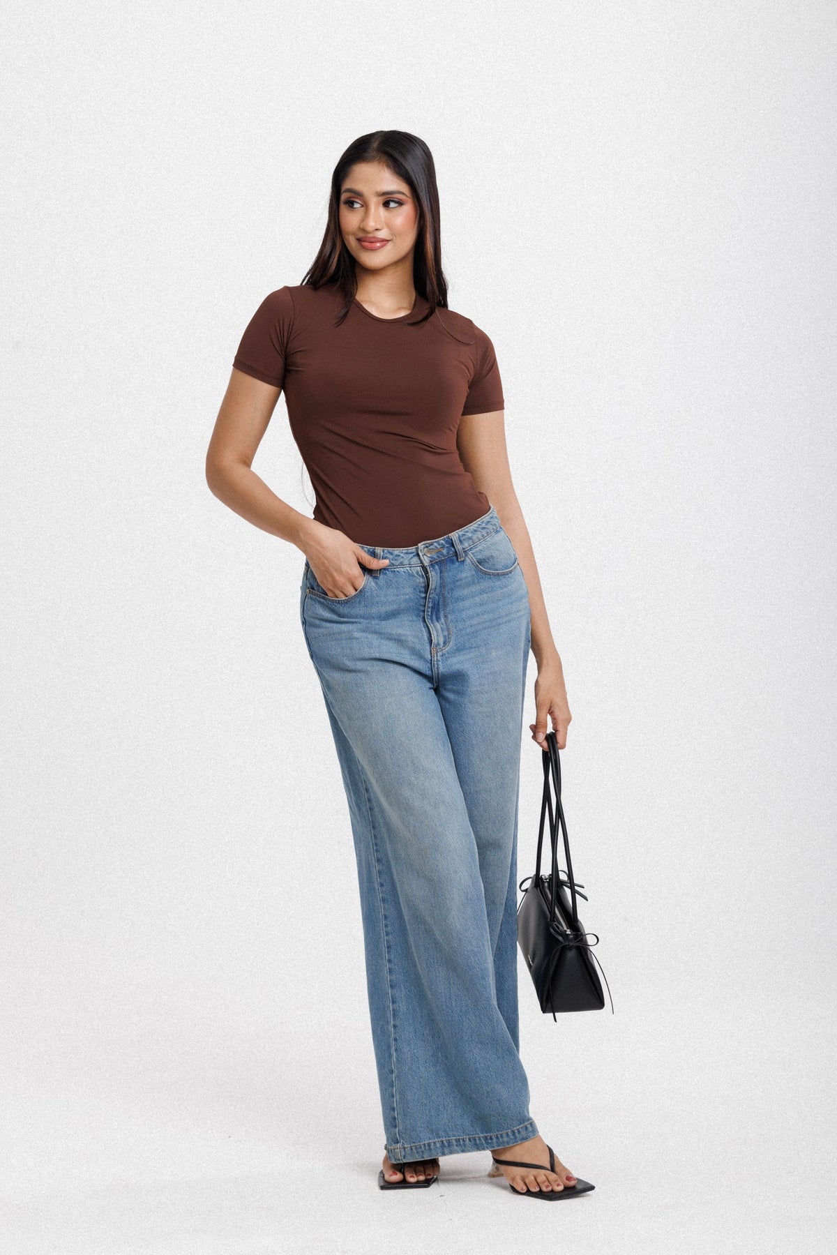 Fitted Top Brown