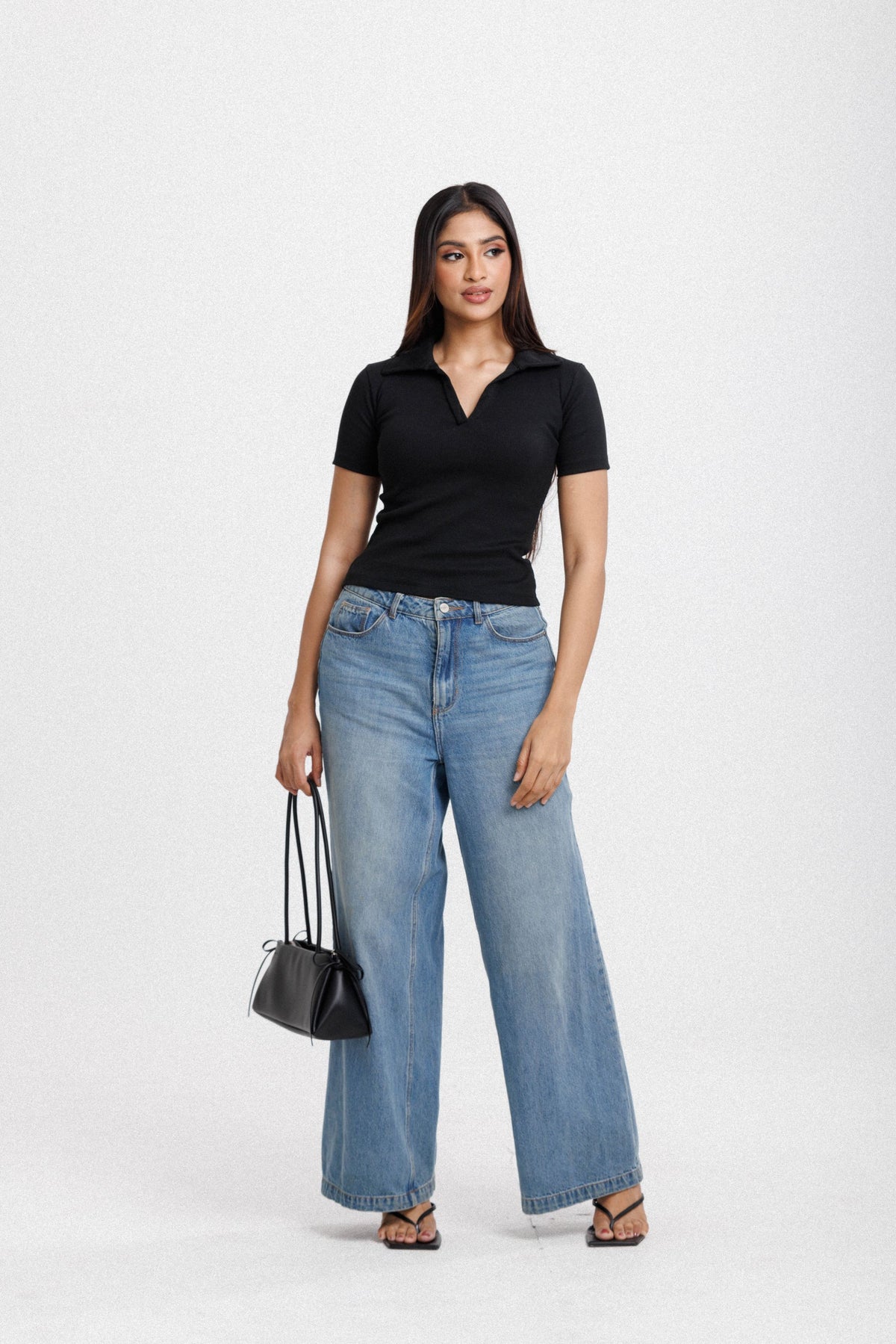 Polo Top Black