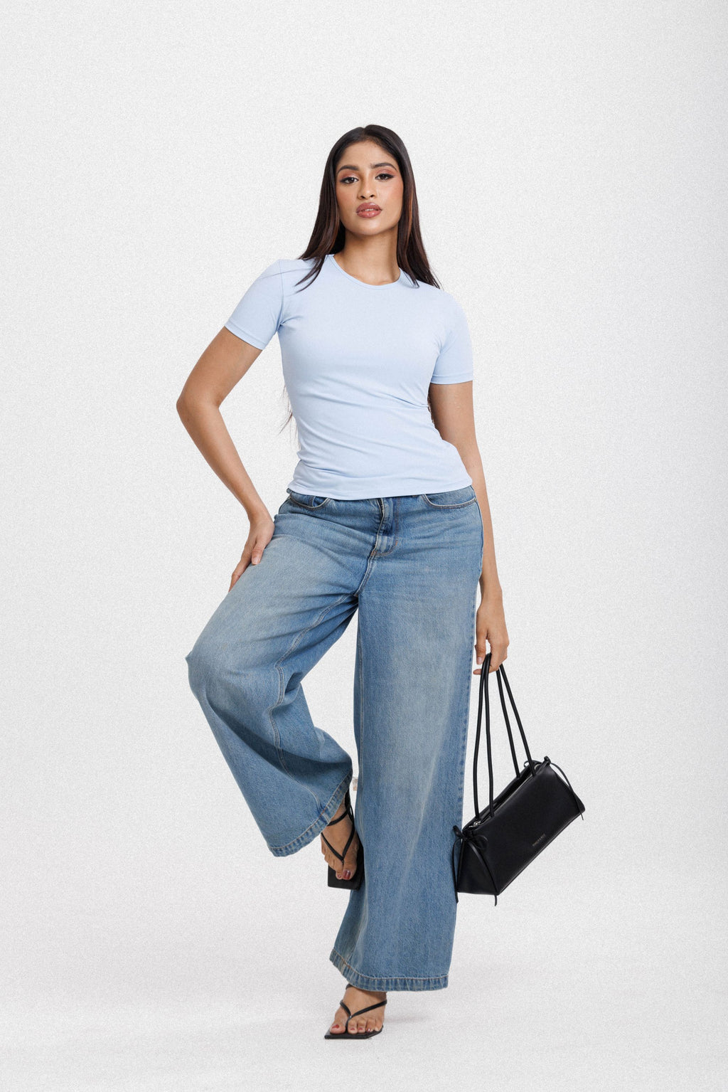 Fitted Sky Blue Top