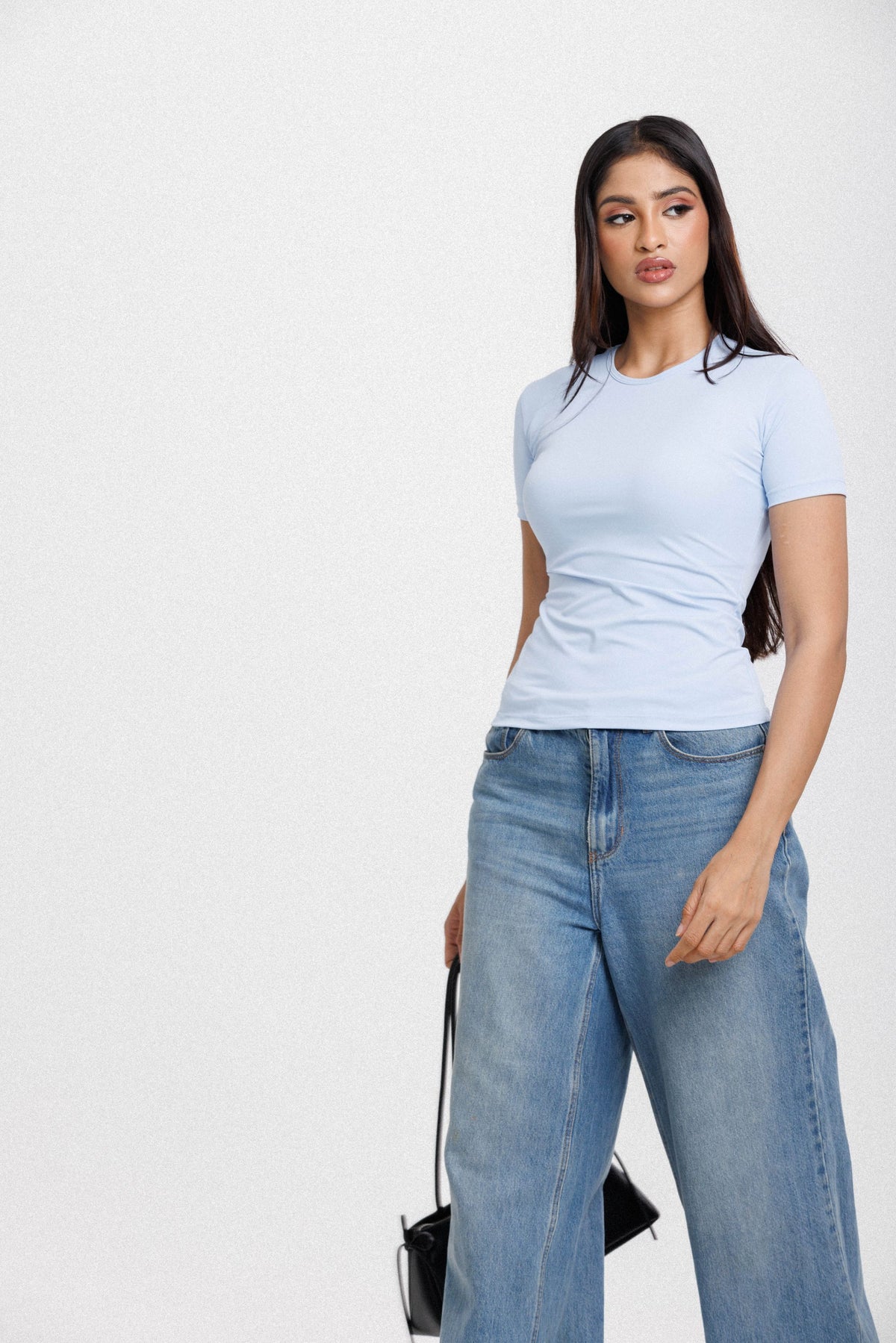 Fitted Sky Blue Top