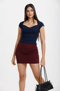 Lura Navy Blue Top